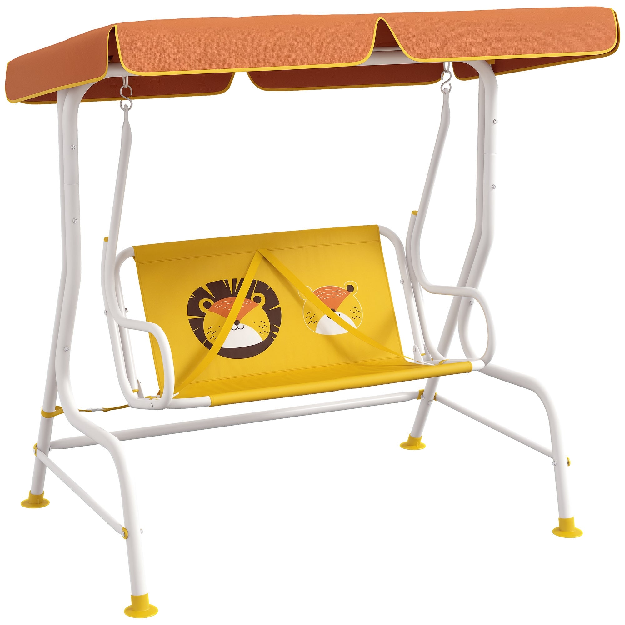 Balanço Infantil de Jardim Amarelo 110x70x110 cm
