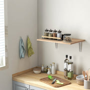 Mesa Dobrável de Parede 60x40x20cm Cor de Madeira Natural