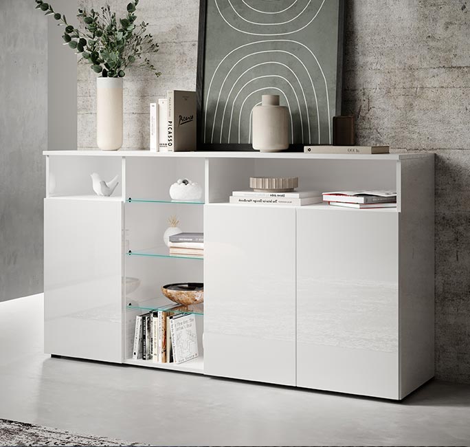 Aparador Caribo L Branco - Moderno e Elegante