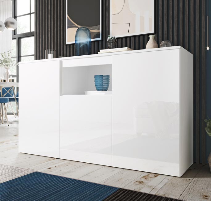 Aparador Napan em Branco - Moderno e Elegante