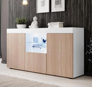 Aparador Nisa Branco e Sonoma Mate 150 x 83 cm