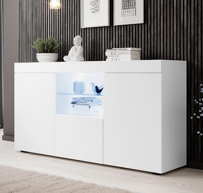Aparador Nisa em Branco Mate 150 x 83 cm