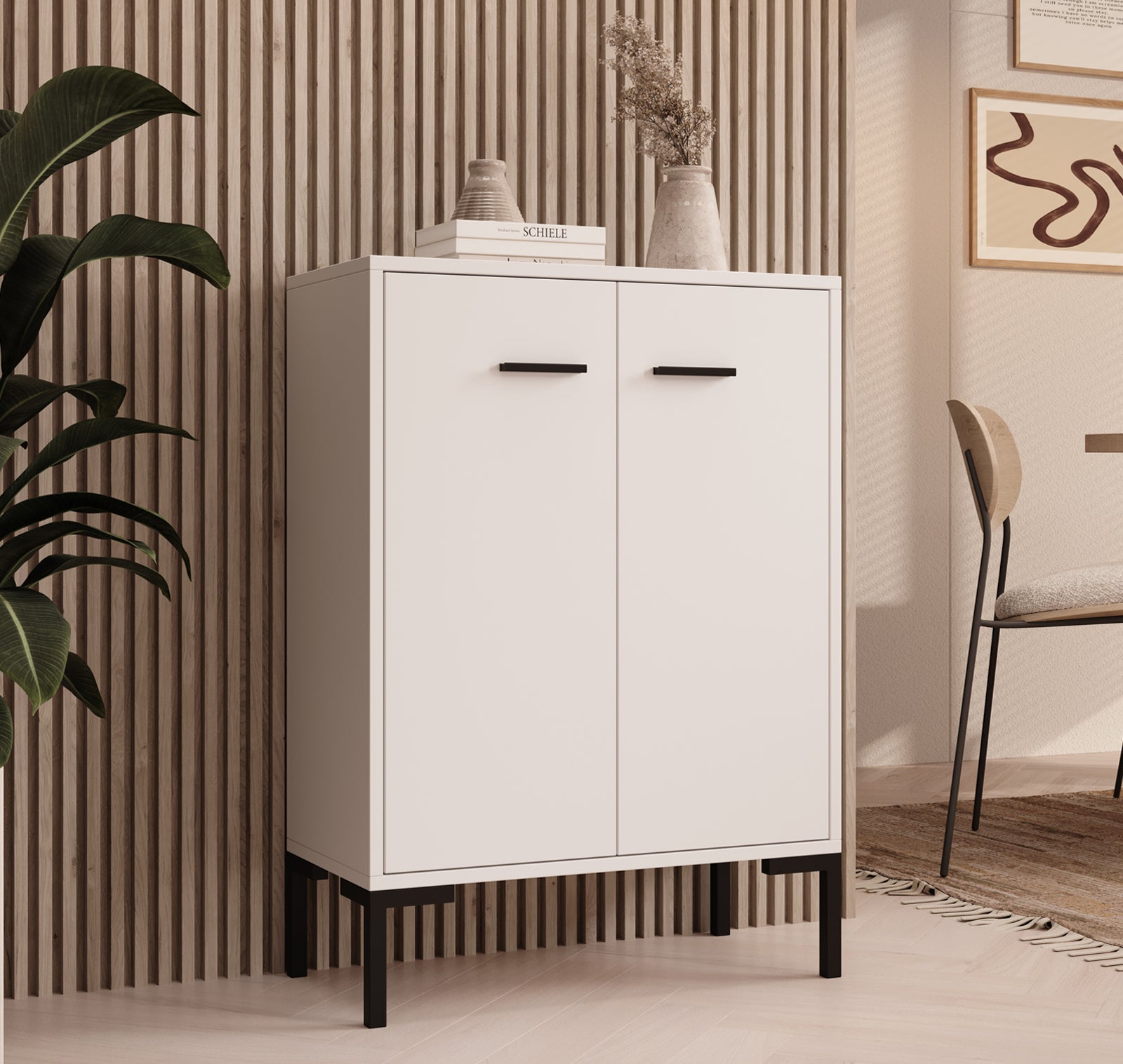 Aparador Pequeno Branco 84 cm London L15 - Elegância e Funcionalidade em Casa