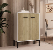 Aparador Pequeno Branco e Sonoma 84 cm London L15