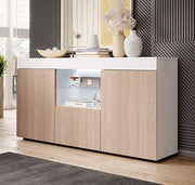 Aparador Safira em Branco e Sonoma 135x73cm