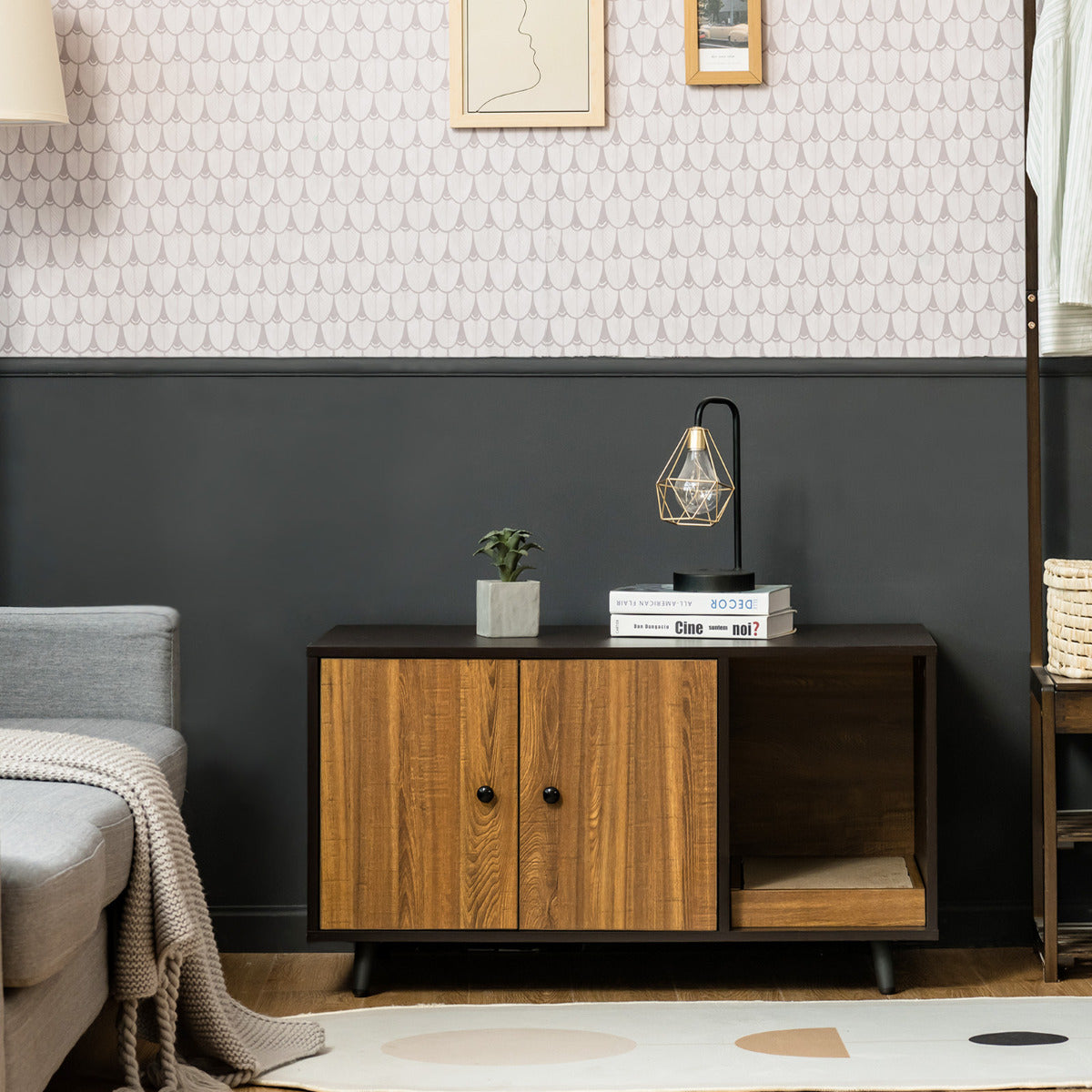 Recinto Arenero – 90 x 50 x 50 cm – Nuez – MDF