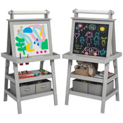 Cavalete de Pintura Infantil 3 em 1 Cinzento 59x48x118 cm