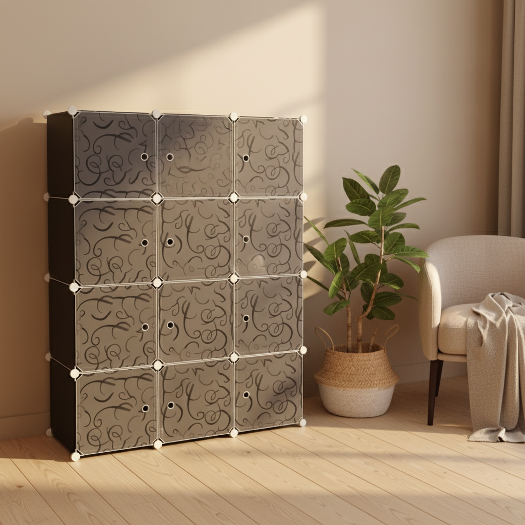 Armário modular completamente fechado