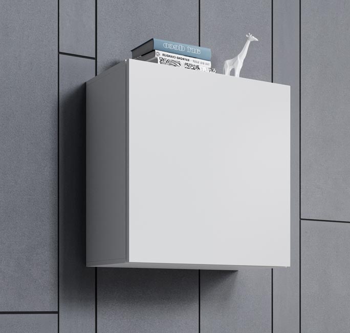 Armário Pendente modelo Amara Q1 (60x60cm) em branco