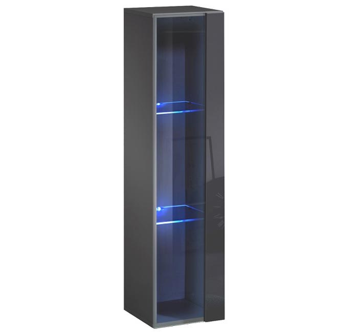 Armário Suspenso Modelo Baza LD 30x120 em Cinzento com LED