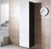 Armário Pendurado Modelo Leiko V4 (40x165cm) Preto e Branco