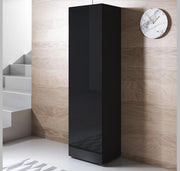 Armário Leiko V4 (40x167cm) Preto com Pernas Standard