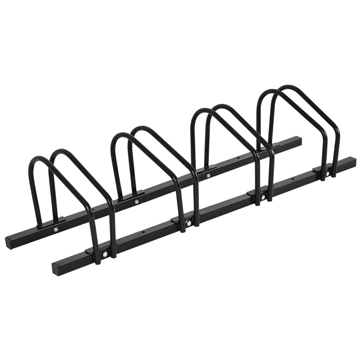 Suporte para 4 Bicicletas em Aço para Casa Jardim Garagem Parque 120 x 32,5 x 26 cm Preto