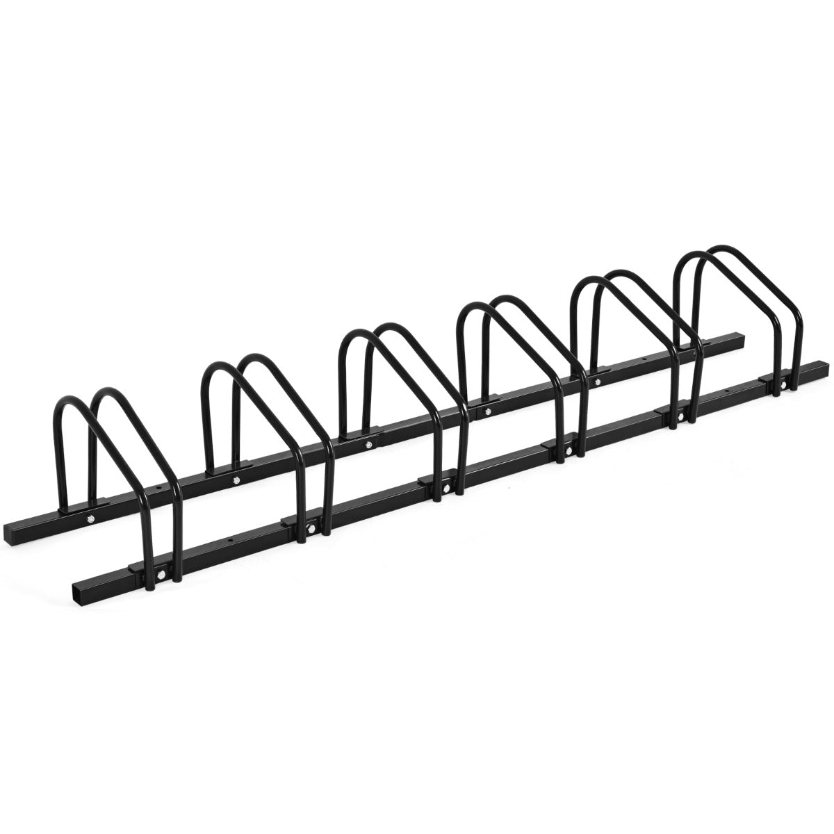 Suporte para 6 Bicicletas em Aço para Casa Jardim Garagem Parque 180 x 32,5 x 26 cm Preto