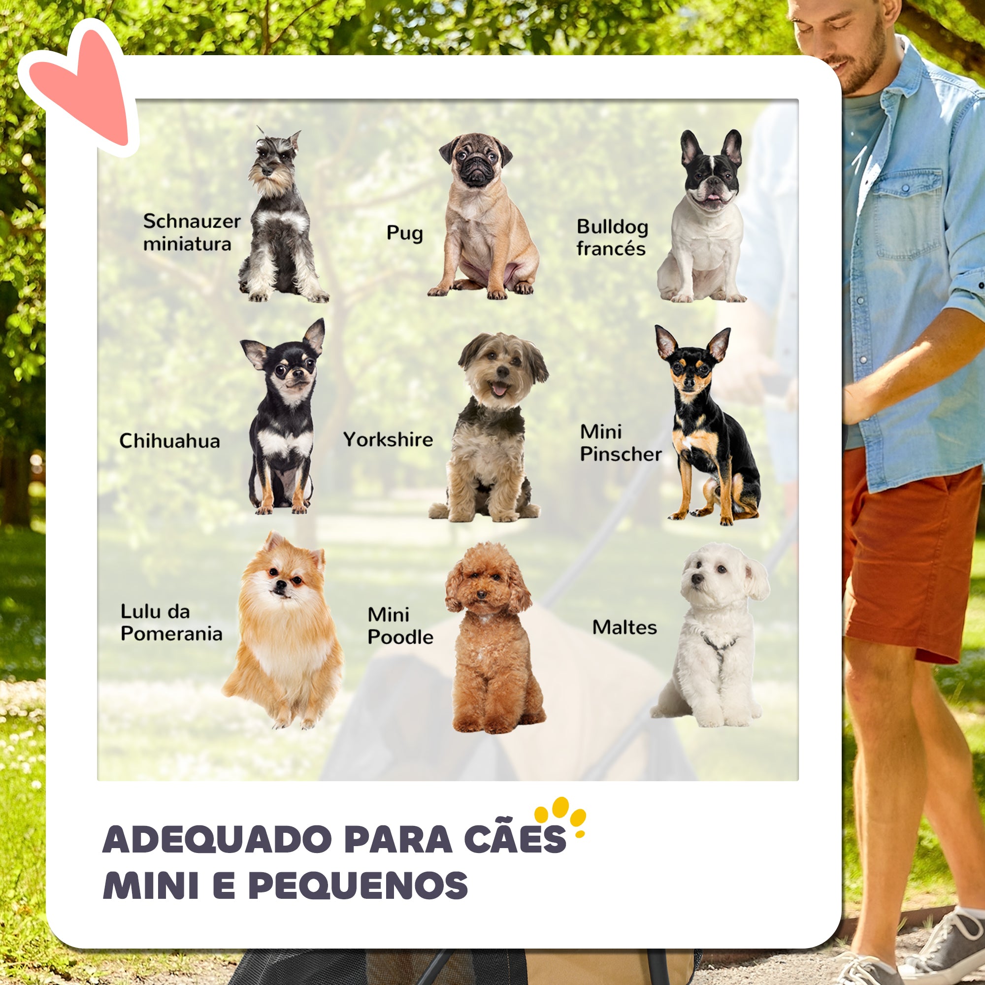 Carrinho para Animais de Estimação Dobrável 82x47x97cm Marrom