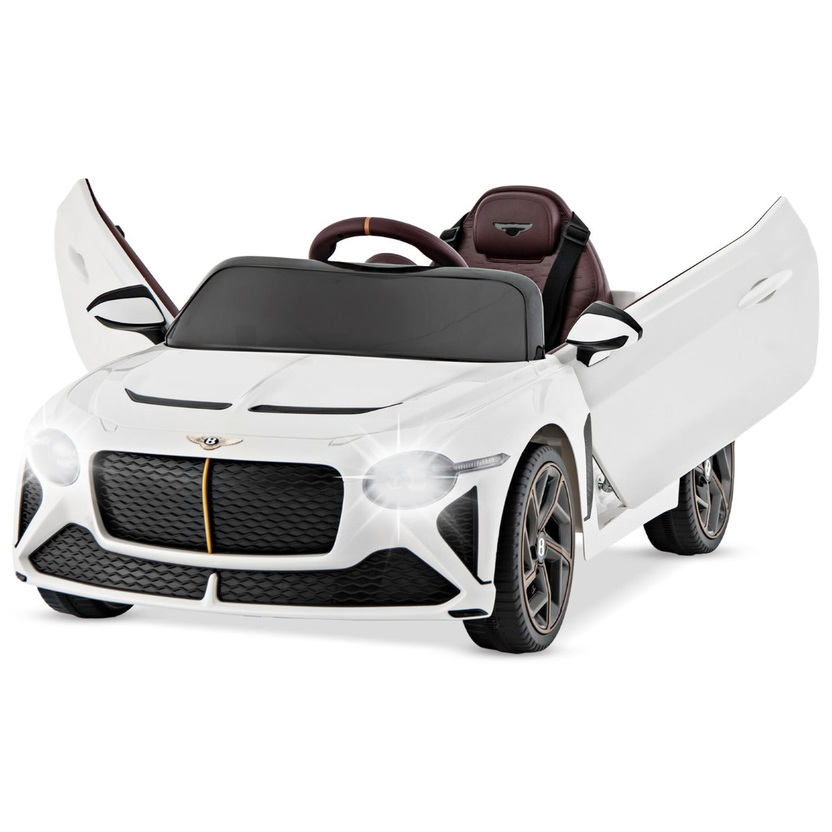 Carro de Corrida para Crianças – 108 x 65 x 45 cm – Branco – plástico