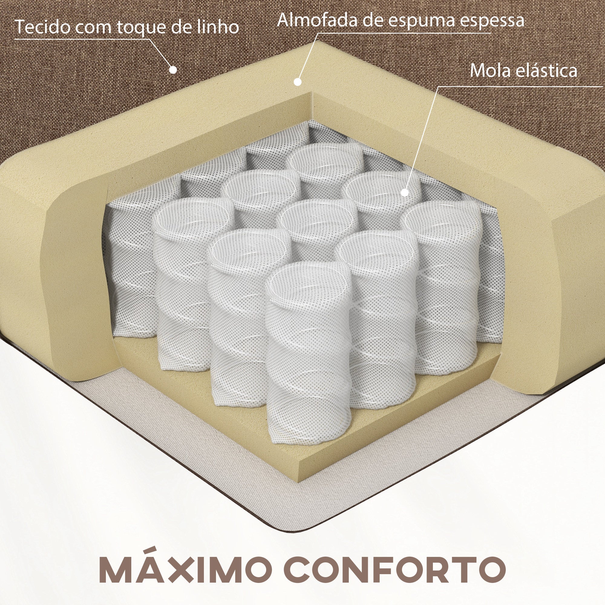 Poltrona Relax Reclinável 67x87x98 cm - Cor Marrom