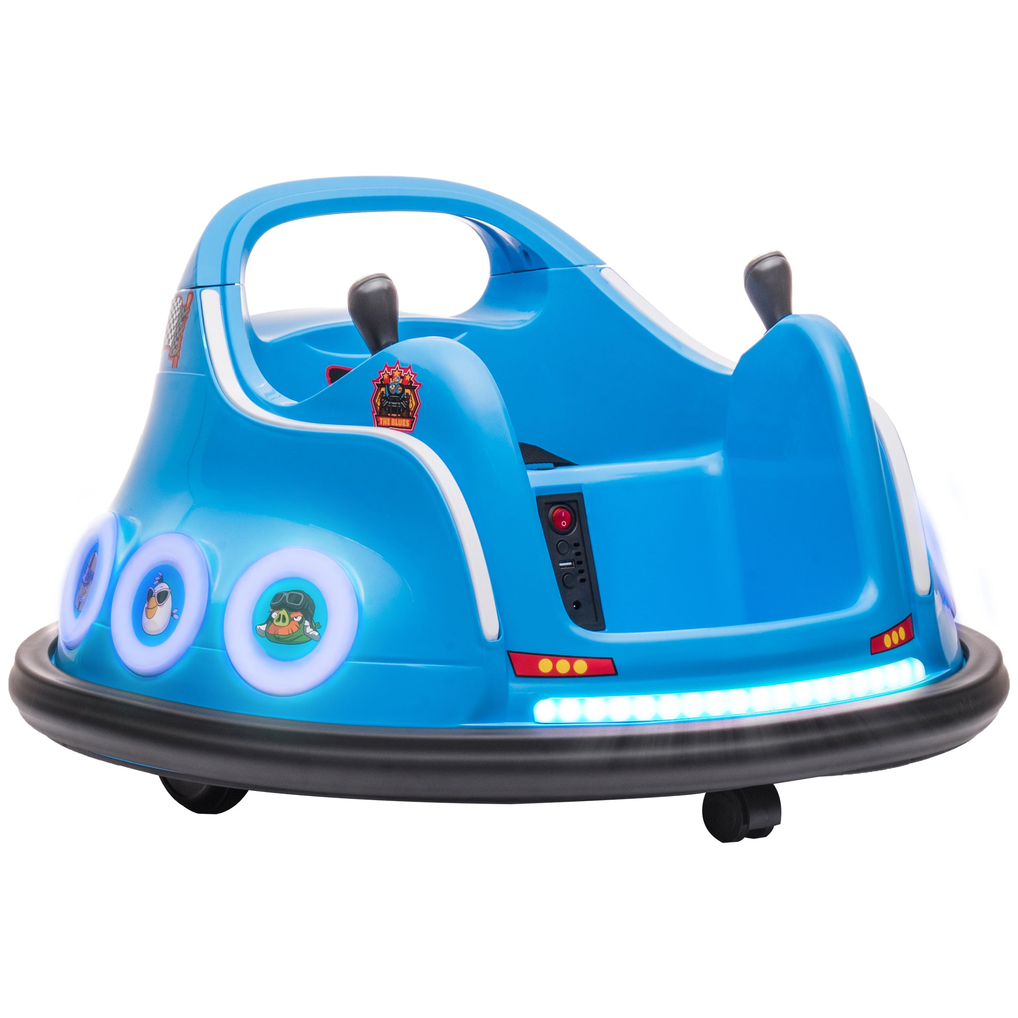 Carrinho de Choque Elétrico para Crianças 73x73x44 cm - Cor Azul