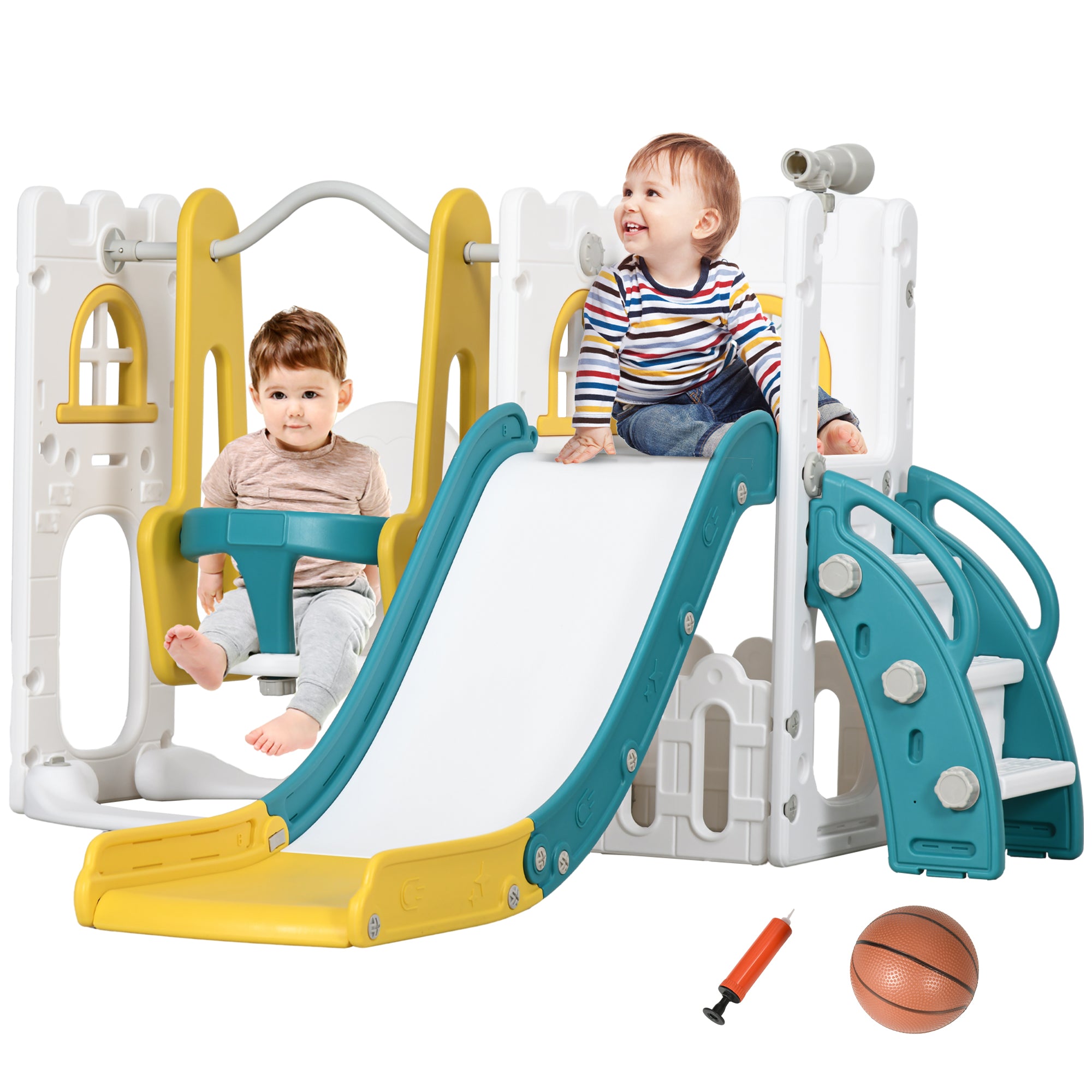 Parque Infantil 6 em 1 Multicor 143x177x99 cm