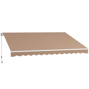 Toldo Manual Retrátil 350x250 cm - Cor Marrom