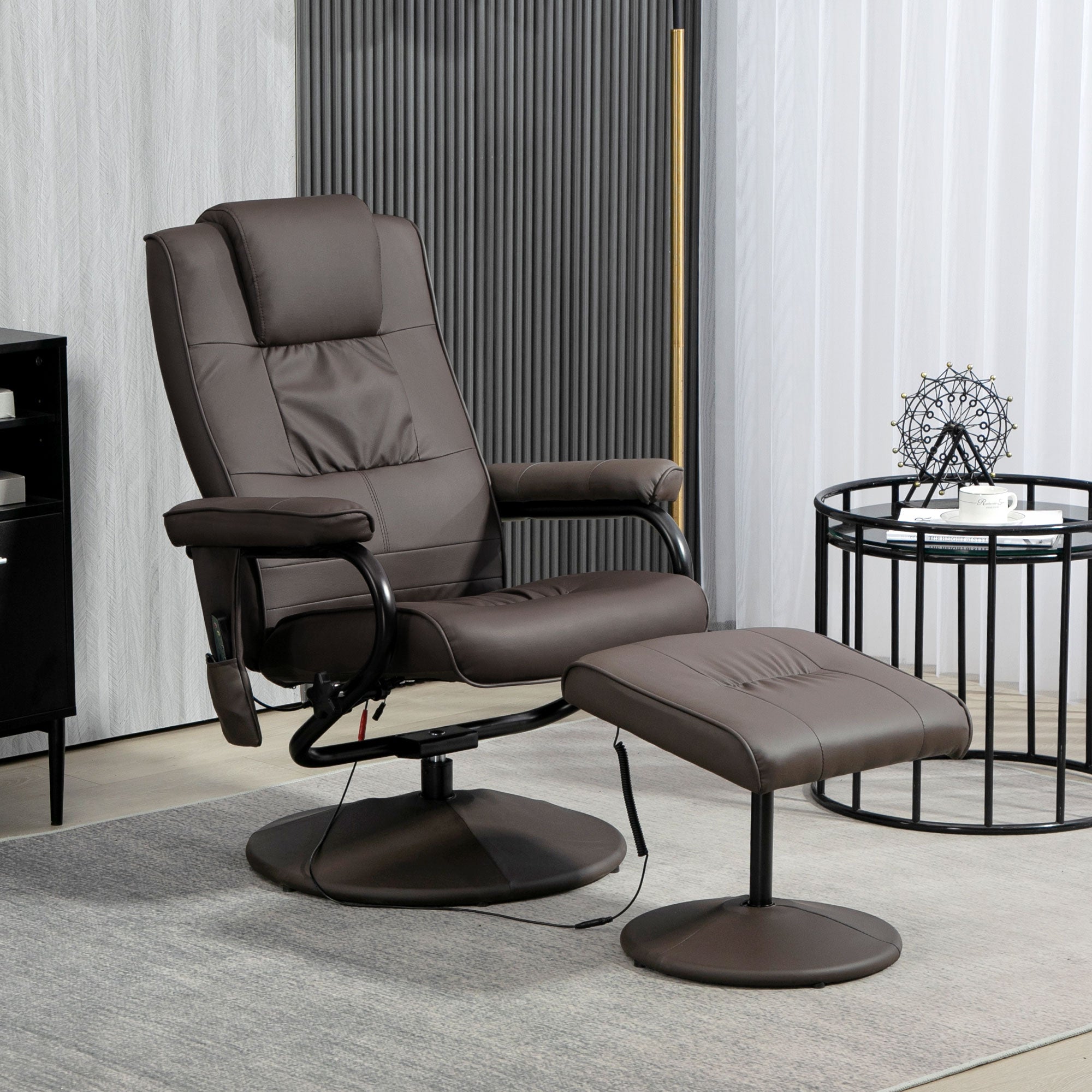 Poltrona de Massagem Elétrica 77x84x95 cm - Marrom Escuro
