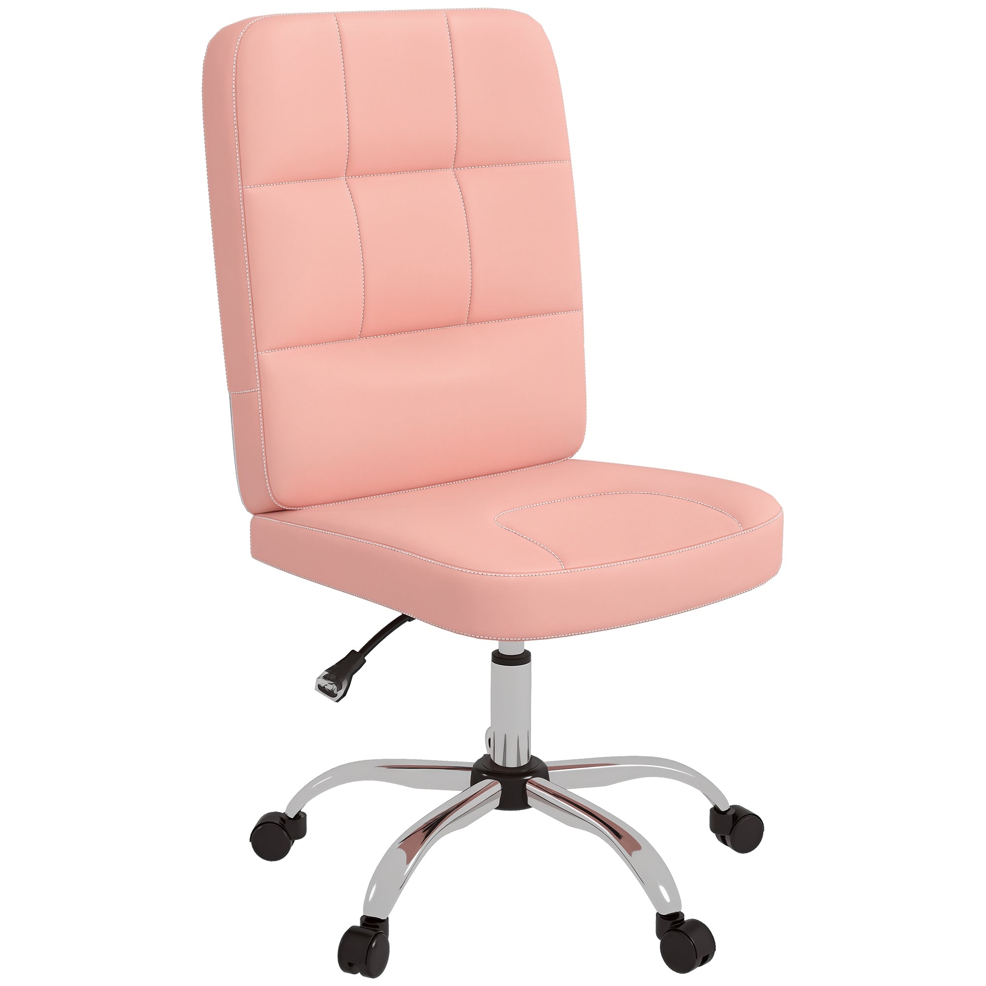 Cadeira de Escritório Estilo Moderno - 45x59x90-100 cm - Rosa