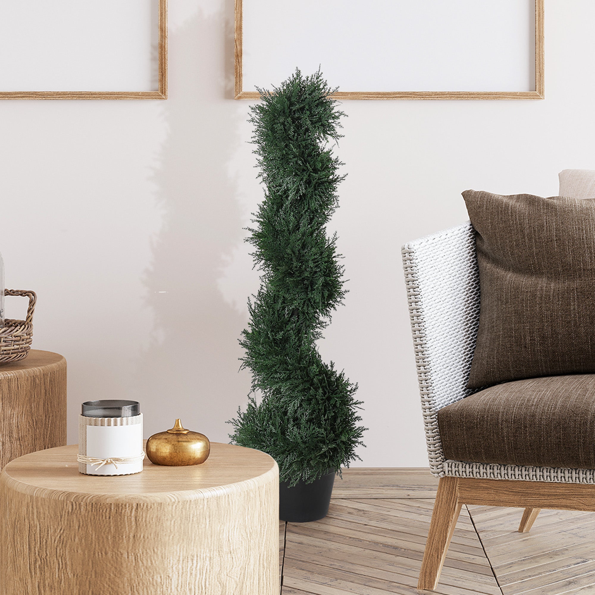 Planta Decorativa Artificial de 90 cm em Cedro Verde Escuro