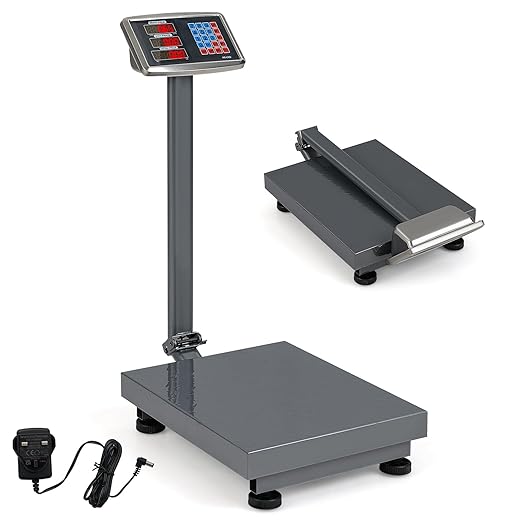 Báscula Industrial Digital de 300 kg com Calculadora de Preço e Ecrã LED - Prateada