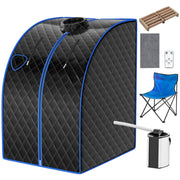 Sauna de Vapor Portátil 3 L com Temporizador e Temperatura Reguláveis - Negro 78 x 87 x 101 cm