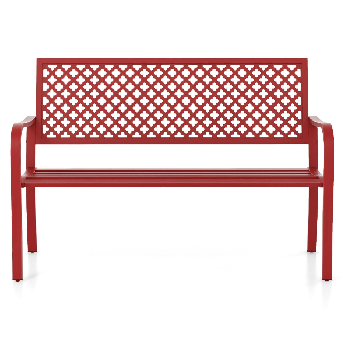 Banco de Jardim – 127 cm – Vermelho – Metal