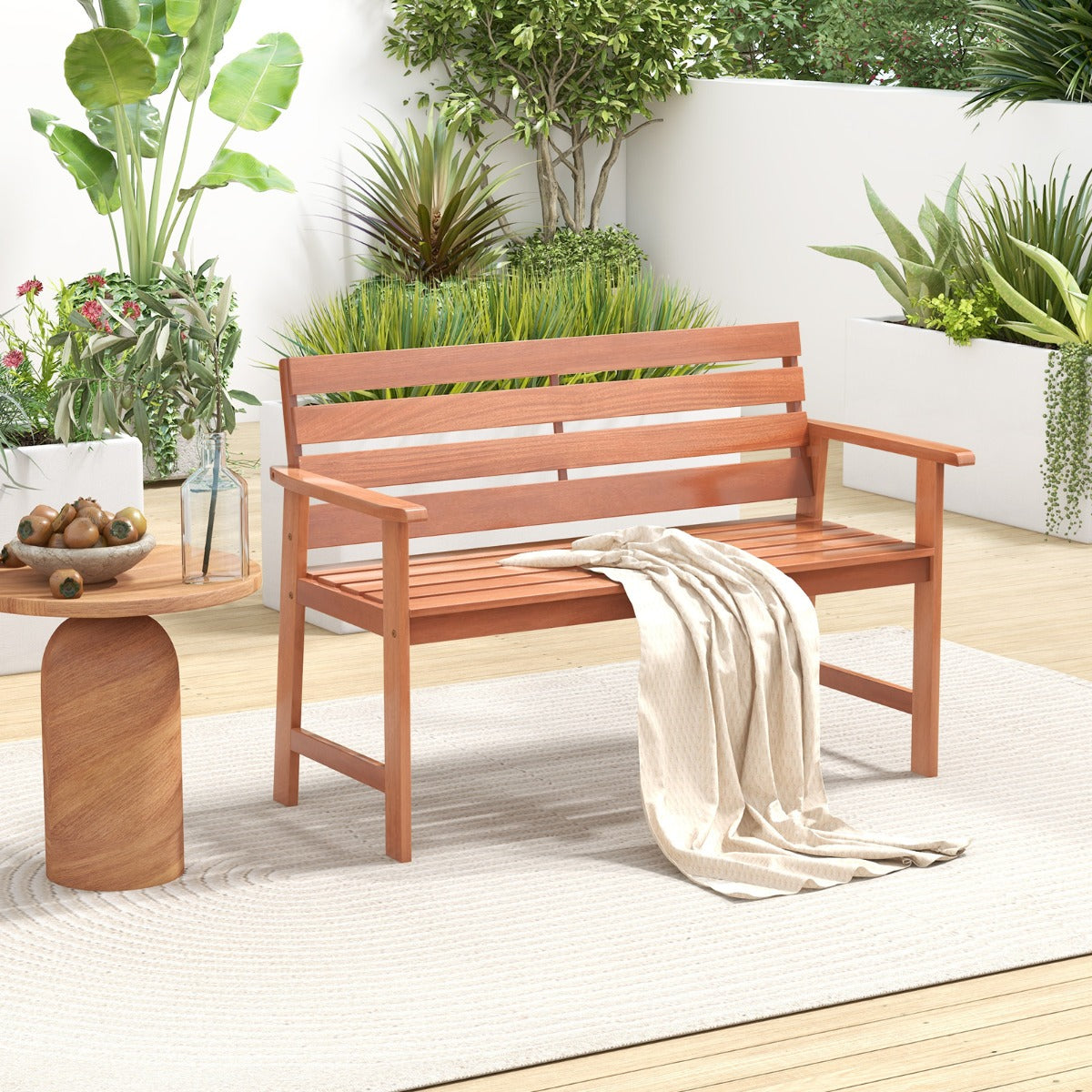 Banco de Jardim em Madeira – 120,5 x 64 x 84 cm
