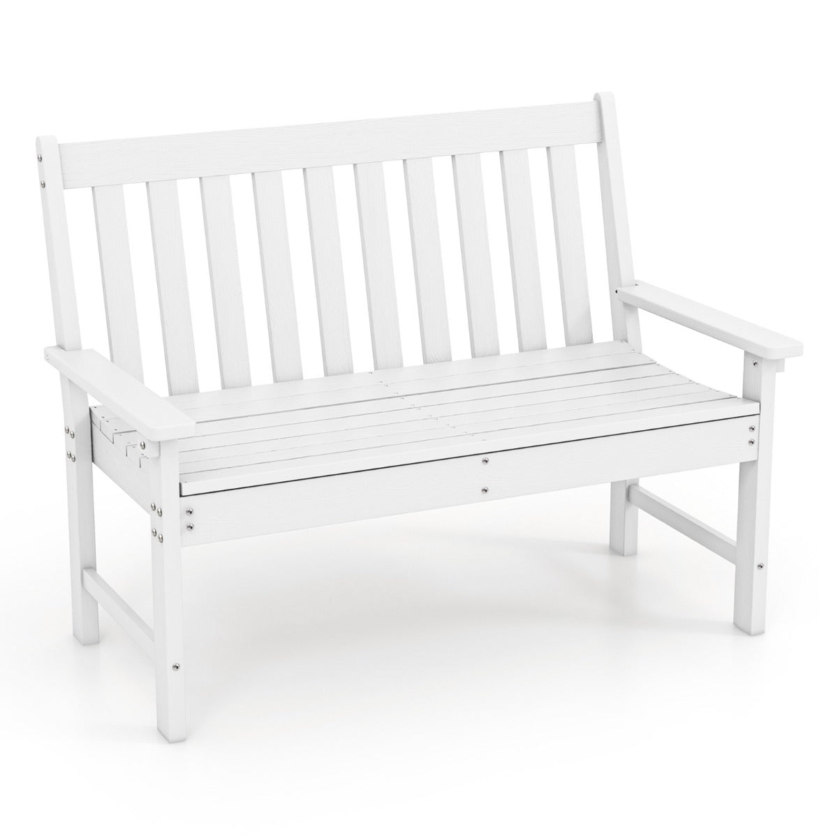 Banco de Jardim – 132 x 65 x 91 cm – Branco – HDPE