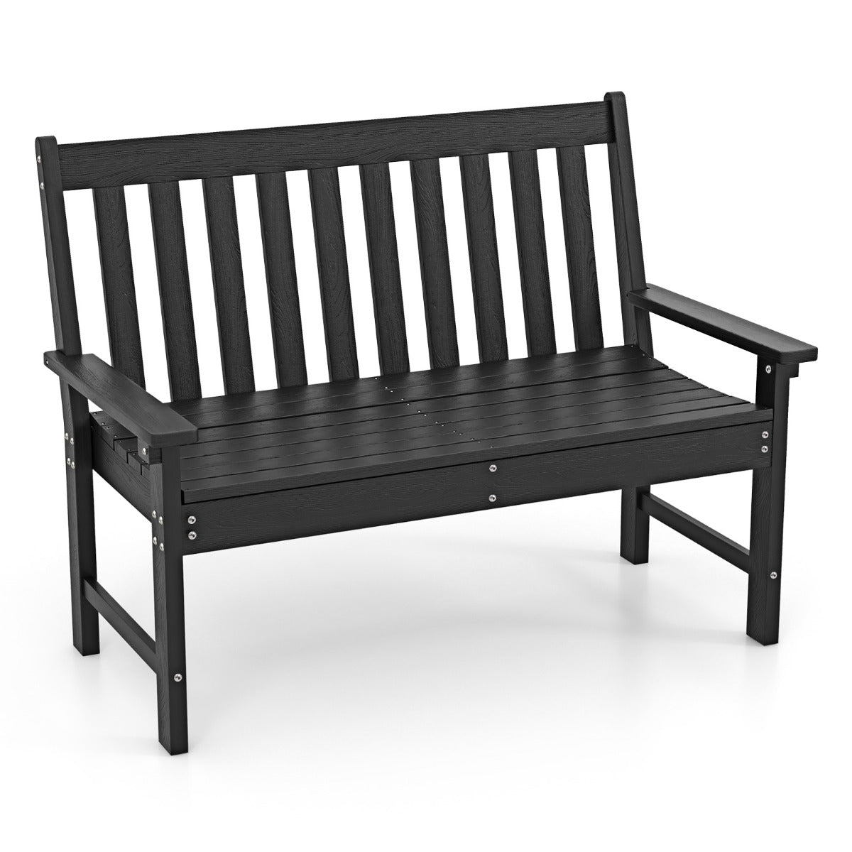 Banco de Jardim – 132 x 65 x 91 cm – Preto – HDPE