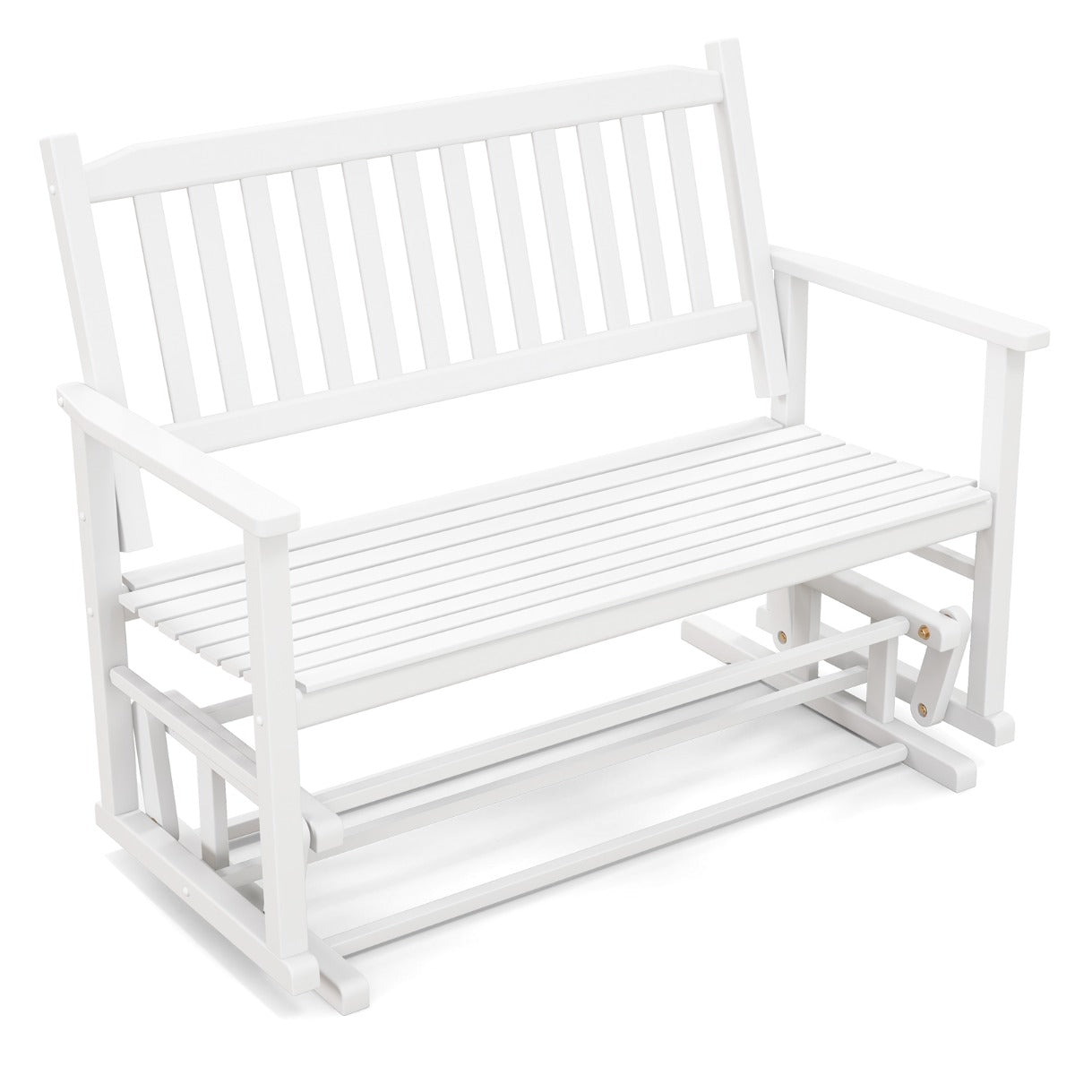 Banco de Jardim com Baloiço – 126 x 68 x 100 cm – Branco – Madeira de Álamo