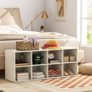 Banco Organizador de Sapatos – 8 Cubos – Branco – Madeira