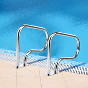 Pasamanos de Piscina em Aço Inoxidável Curvo Minimalista para Spa Parque Aquático 81 x 10 x 57 cm Prateado