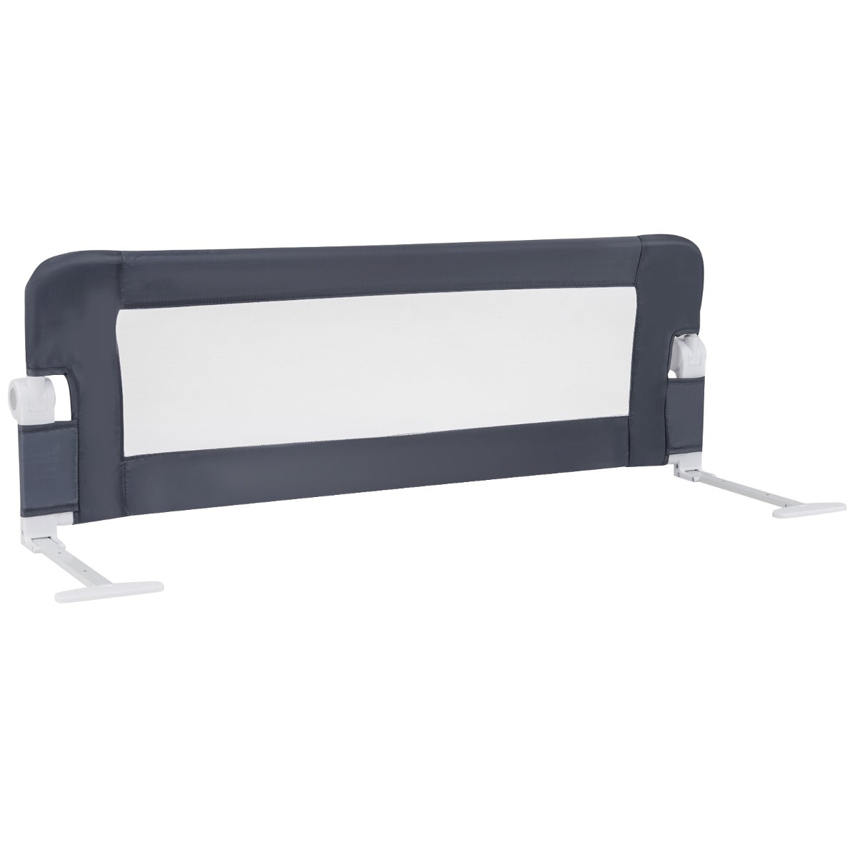 Barandilha Dobrável em Espuma – 120 x 40,5 x 42 cm – Cinza – Ferro e Algodão PP