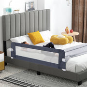 Barandilha Plegável para Cama de Criança – 152 CM – Cinzento – Tecido Oxford