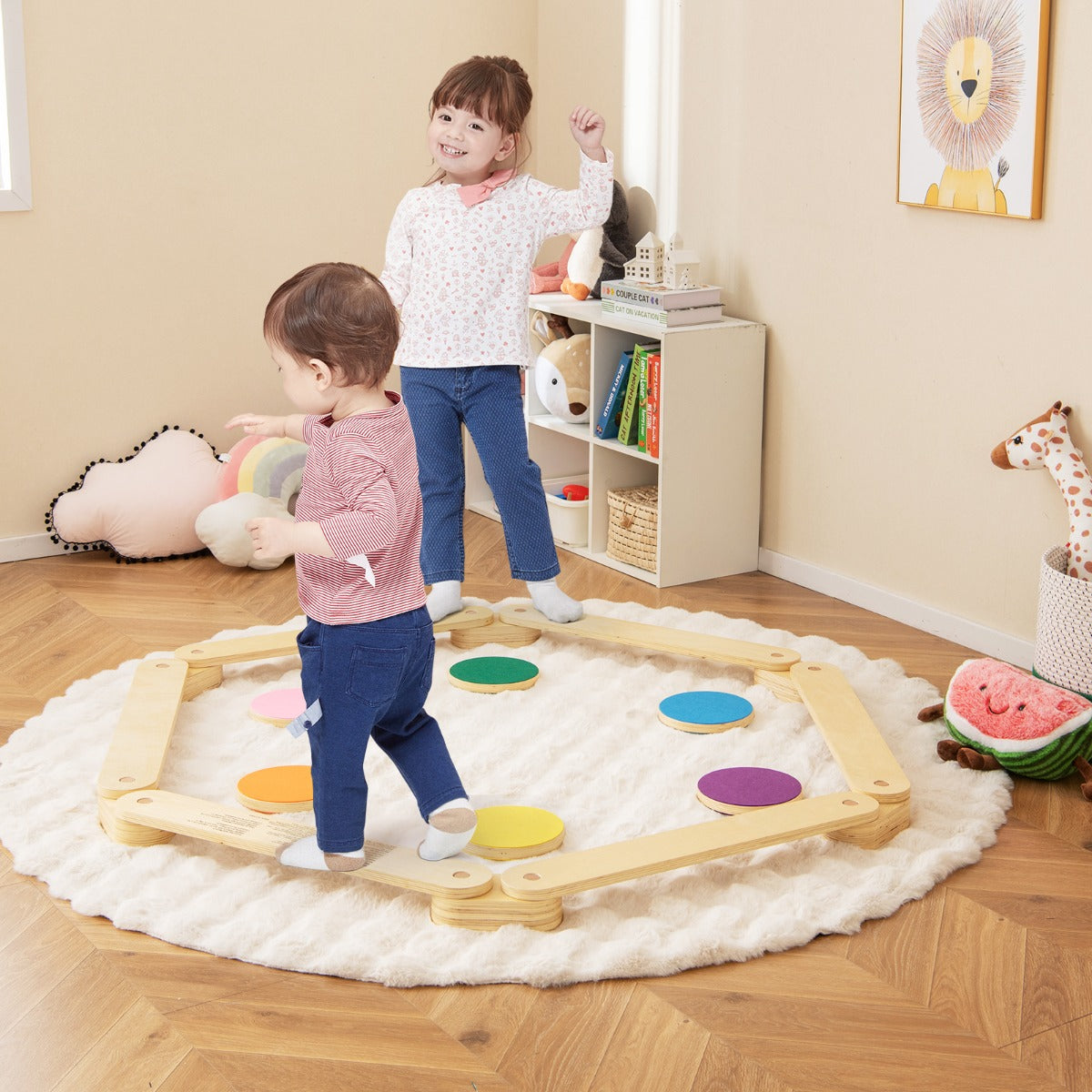 Conjunto de Equilíbrio Infantil – 12 Peças – Multicolorido