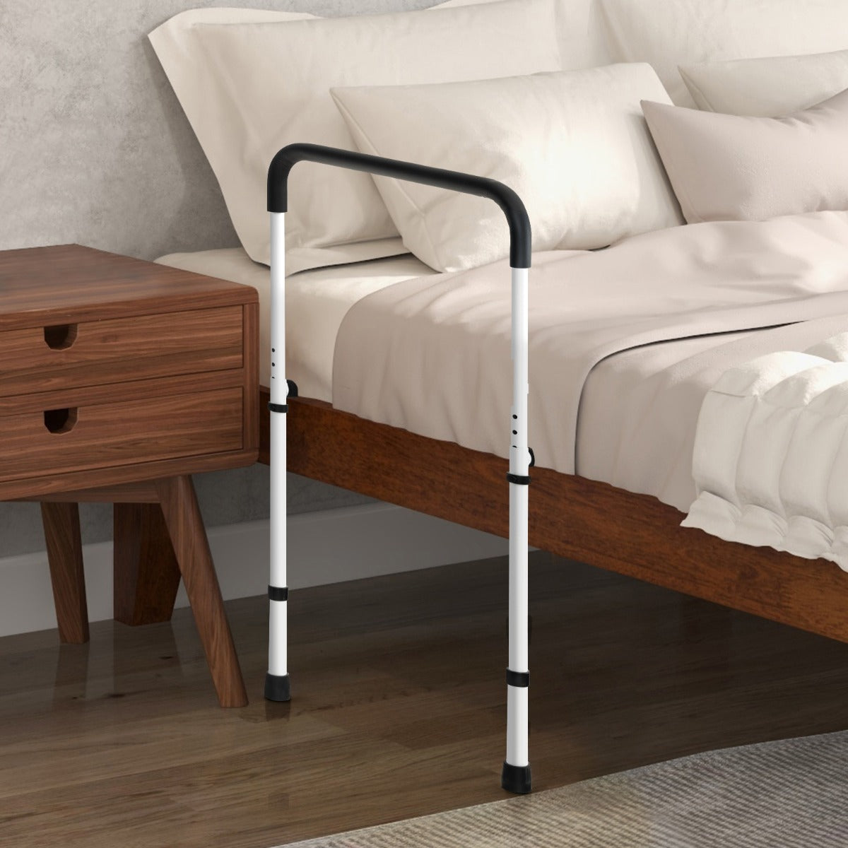 Barra de Apoio para Cama - Prevenção de Quedas para Idosos, Pessoas com Mobilidade Reduzida e Deficiência - Branco