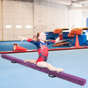 Barra de Equilíbrio Portátil para Ginástica Treino Balance Beam Dobrável 210 x 10 x 6,5cm Roxa