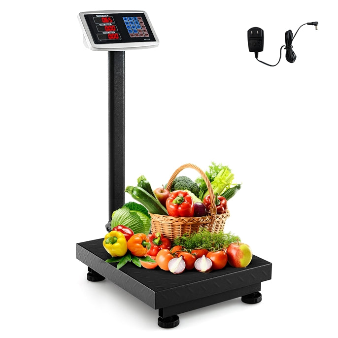 Bascula Industrial Digital de 300 kg com Calculadora de Preço e Ecrã LED Transparente