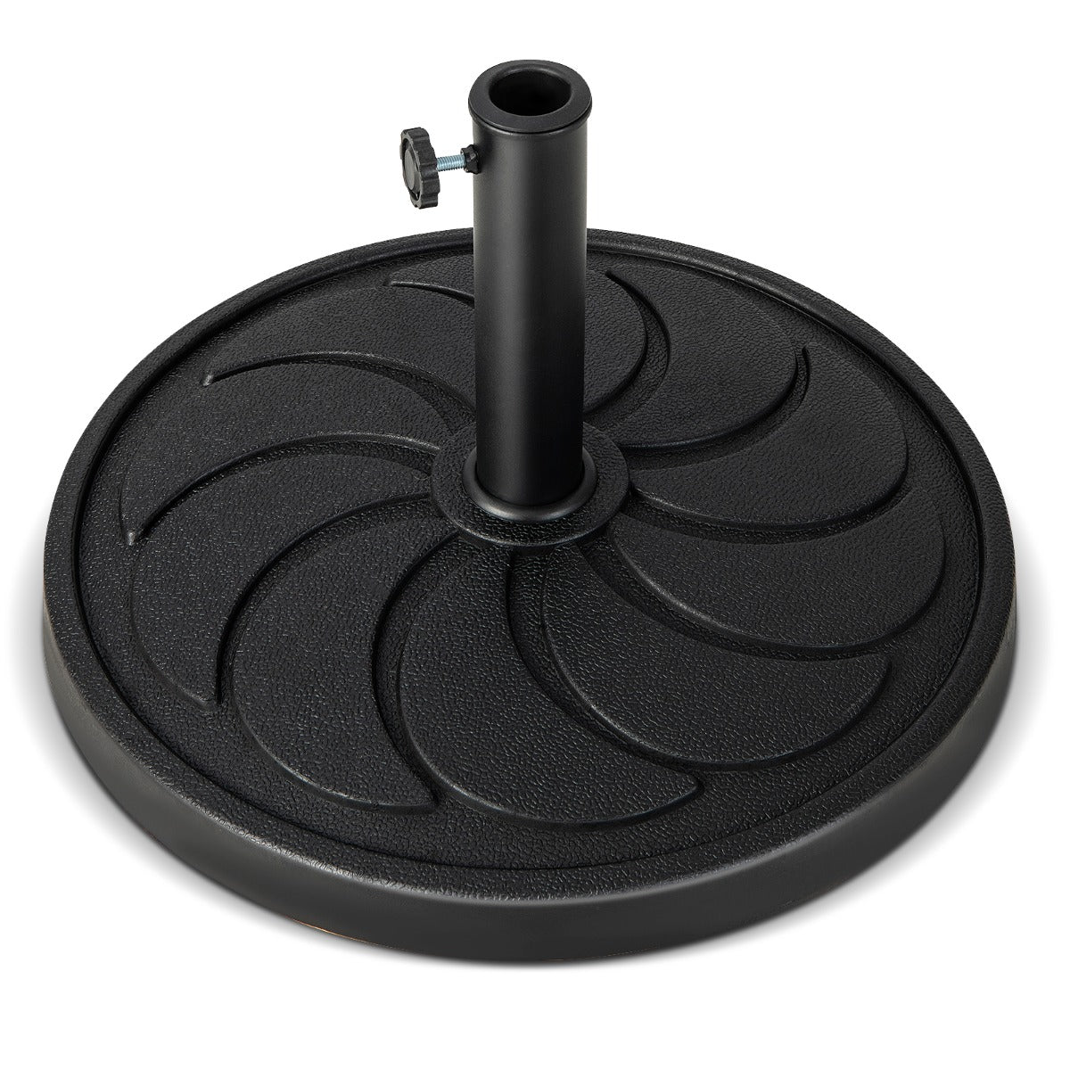 Base de Guarda-Sol para Exterior – 54 cm – Preto – Resina
