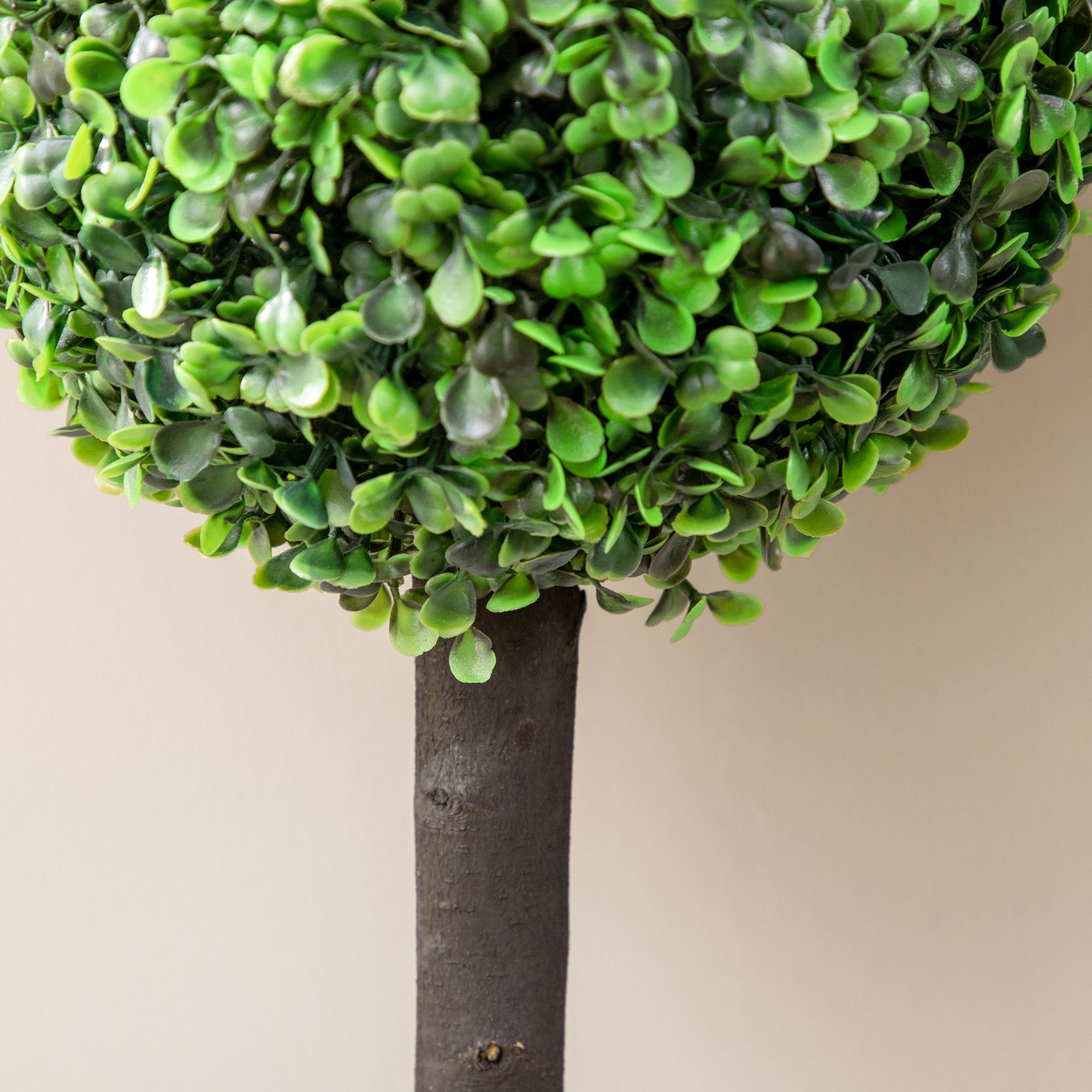 Conjunto de 2 Plantas Artificiais Decorativas – 60cm – Verde – PEVA, PE, PP e cimento
