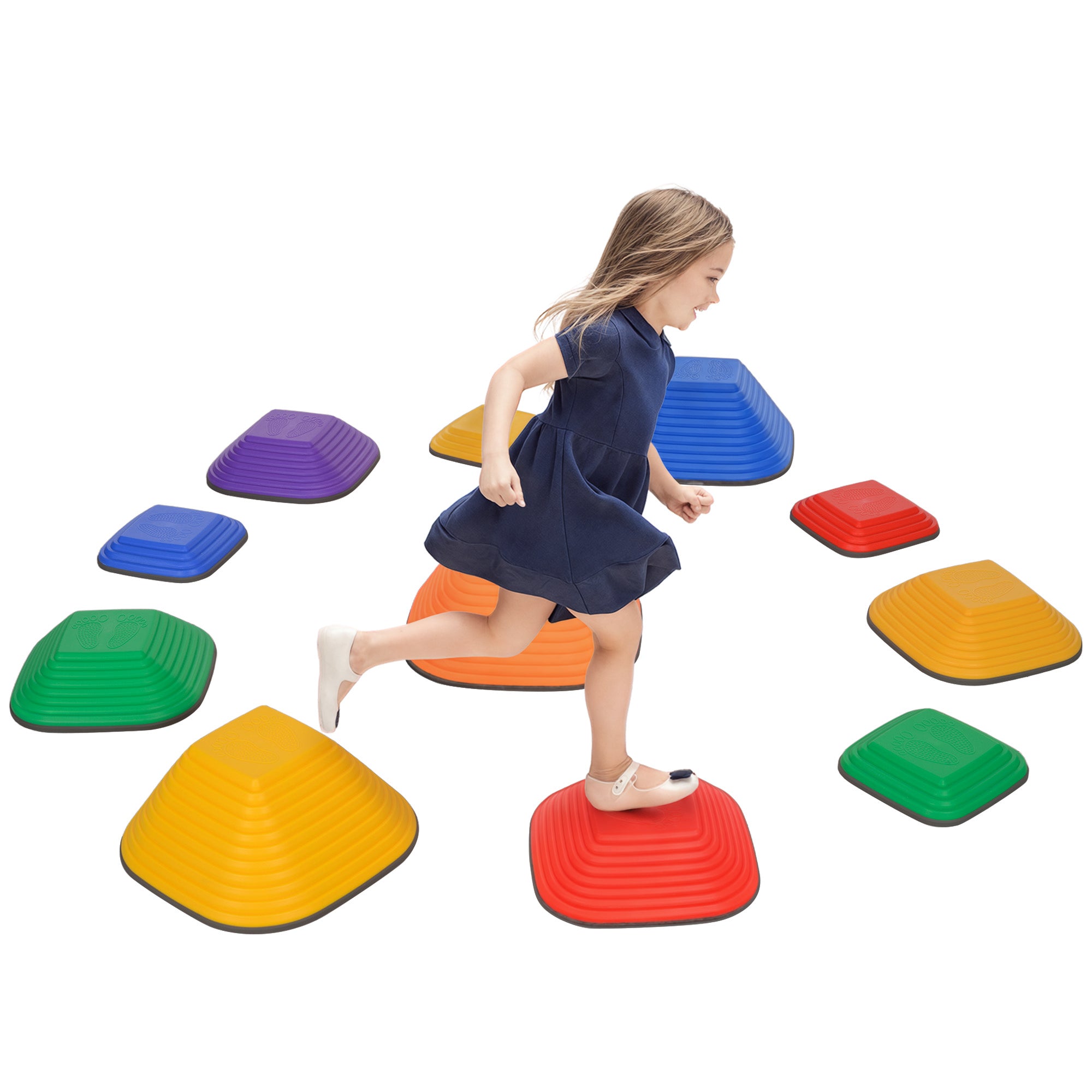 Conjunto de Blocos de Equilíbrio Multicor 37x37x19 cm para Crianças acima de 3 Anos