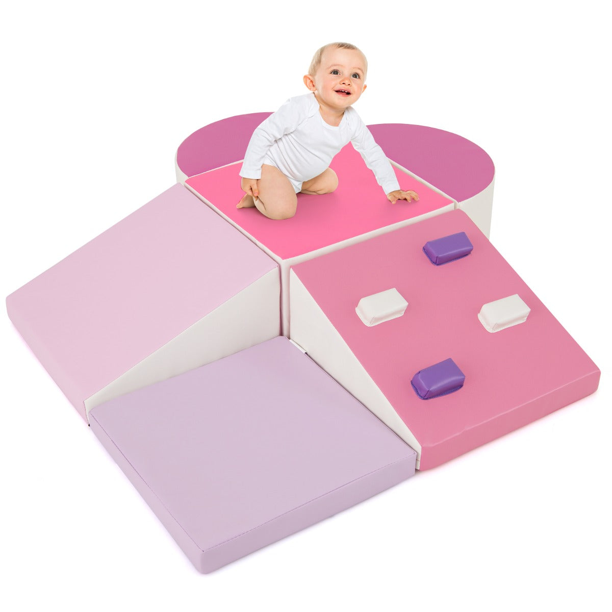 Conjunto de Blocos de Escalada – Rosa – Espuma EPE