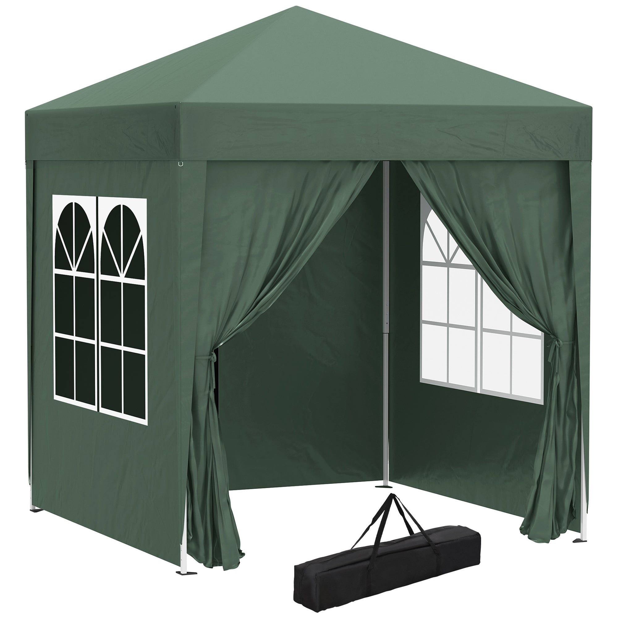 Tenda Dobrável Verde 2x2x2,45m para Jardim e Eventos