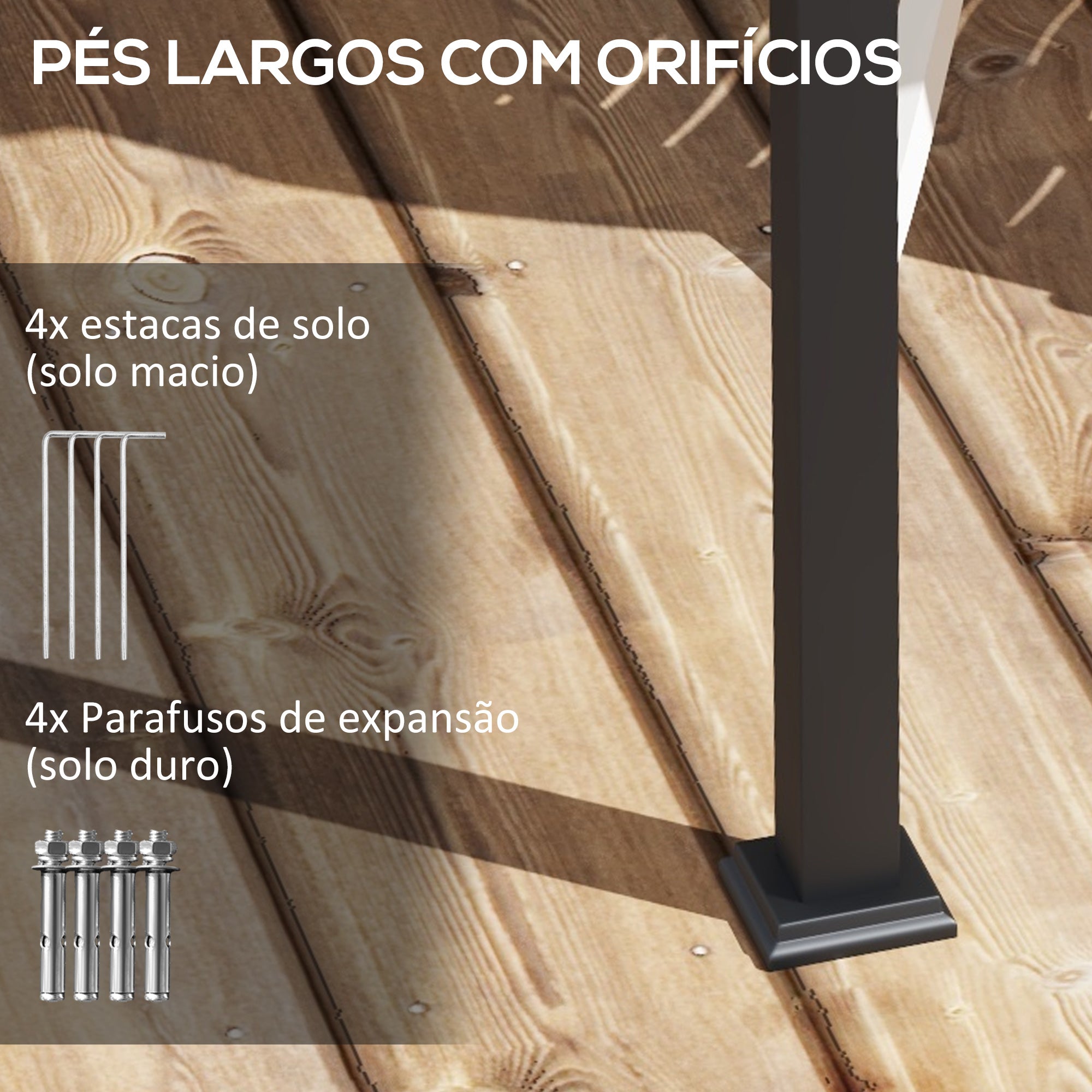 Pérgola de Jardim com Teto Retrátil – 397x297x200/230 cm – Cor Creme – Aço e Poliéster
