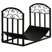 Suporte para Lenha Curvo Preto 60,5x36x46,5 cm - Capacidade 60 kg
