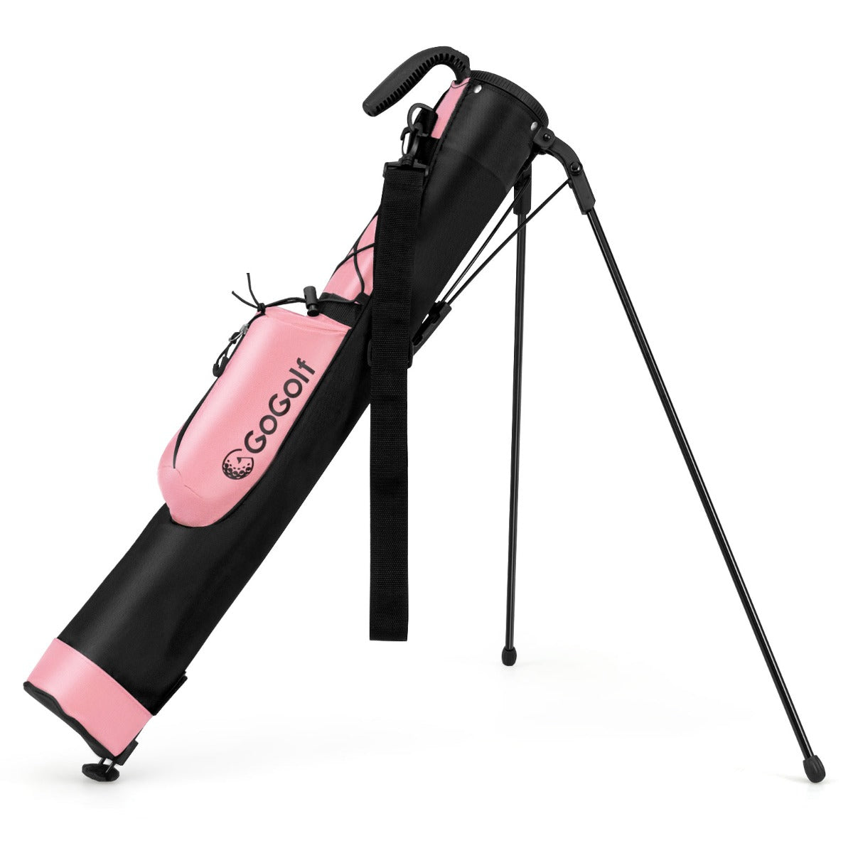 Bolsa de Golfe Leve com Suporte para Campo de Prática Par 3 e Campos Executivos para Mulheres e Homens - Rosa